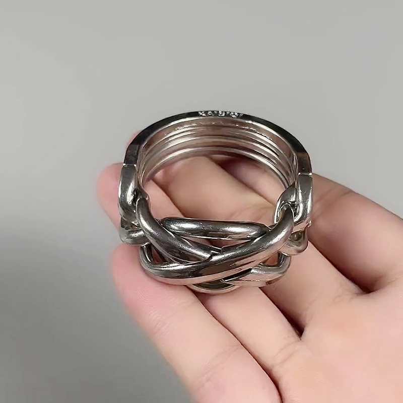 Brain Teaser Cube - Magic Ring Puzzle Disentanglement Brain Teasers