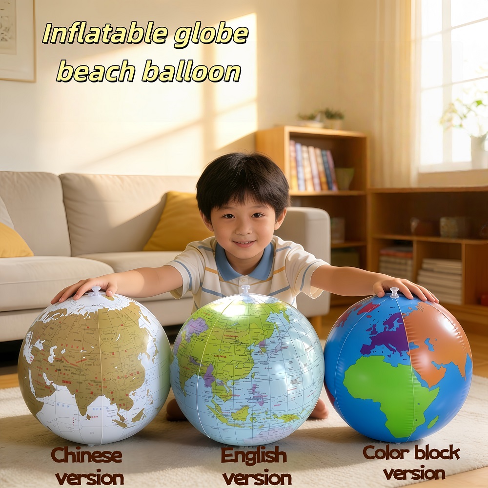Educational Globe For Kids - 30cm Inflate Globe Beach Ball Toy
