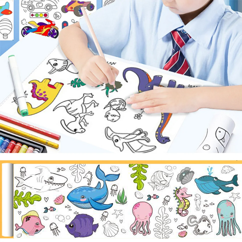 Kids Education Laptop - Hot Kids Drawing Toys Sticky Coloring
