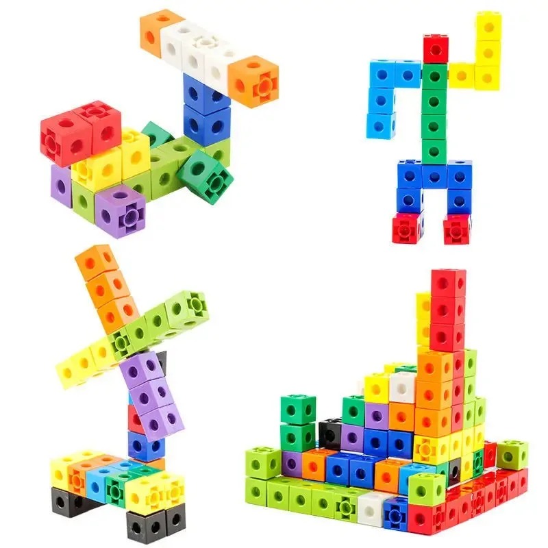 100PCS Set Linking Cubes Math  - Brain Teaser Cube ulasan dan harga