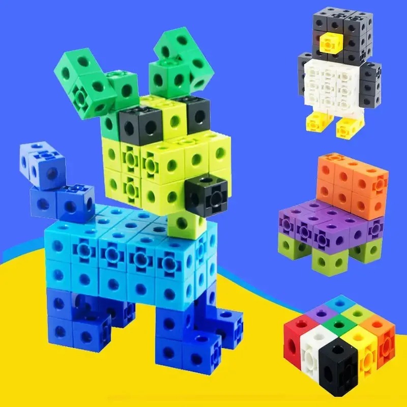 100PCS Set Linking Cubes Math  - Brain Teaser Cube ulasan dan harga