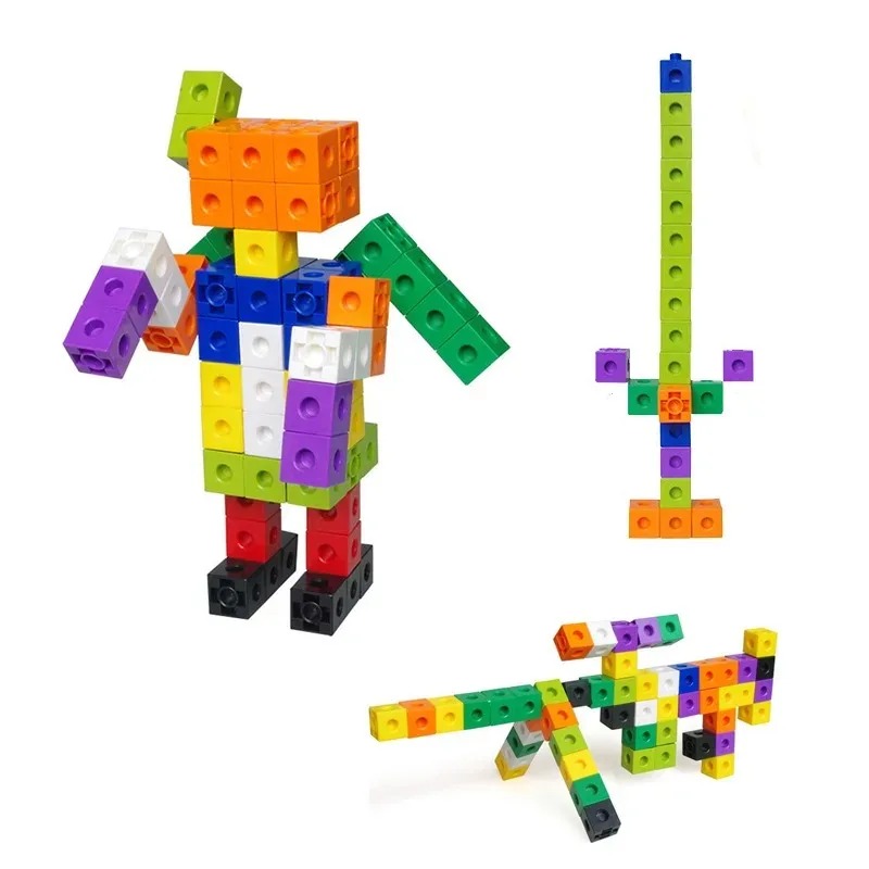 100PCS Set Linking Cubes Math  - Brain Teaser Cube ulasan dan harga