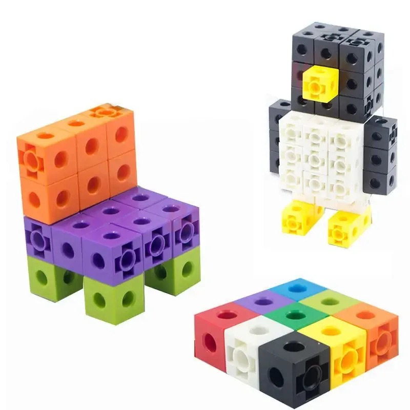 100PCS Set Linking Cubes Math  - Brain Teaser Cube ulasan dan harga