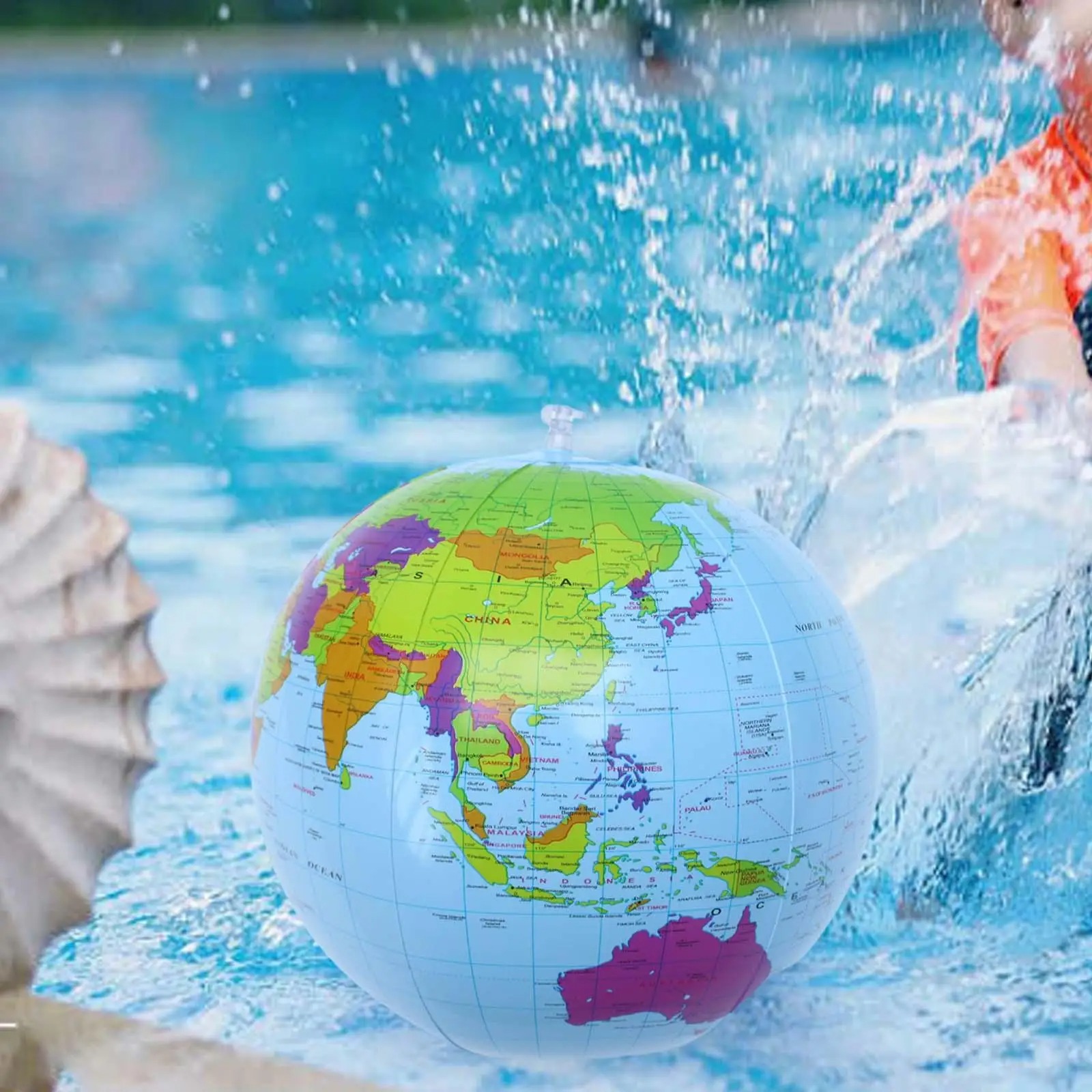 16 Inch 30cm Inflate Globe Bea - Educational Globe For Kids ulasan dan harga