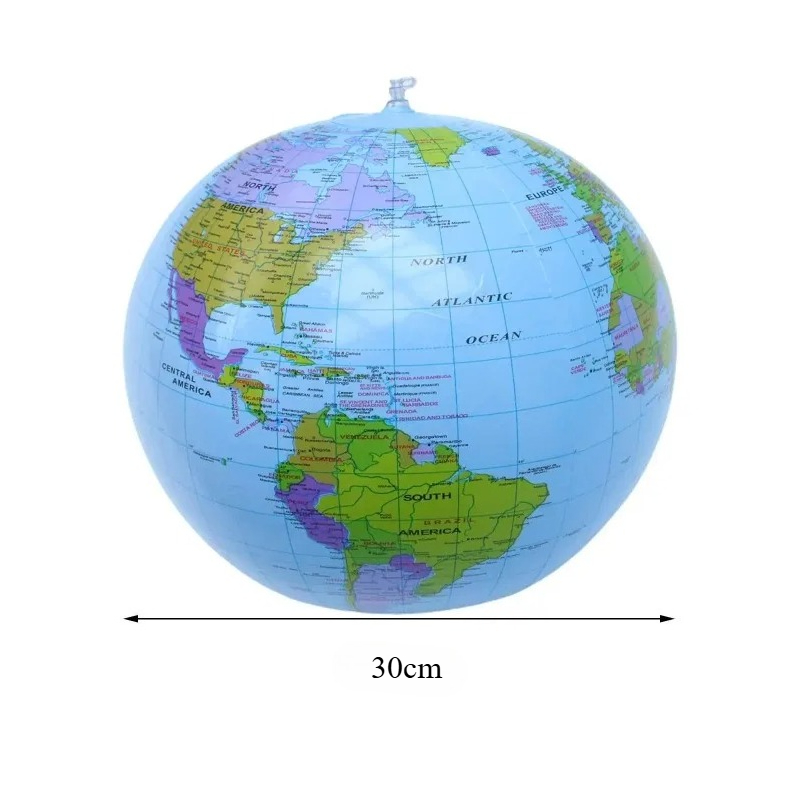 16 Inch 30cm Inflate Globe Bea - Educational Globe For Kids ulasan dan harga