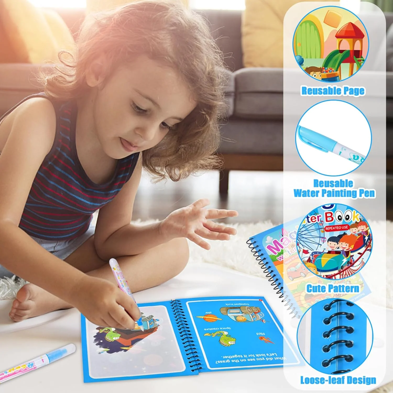 Kids Graffiti Coloring Water P - Kids Education Laptop ulasan dan harga