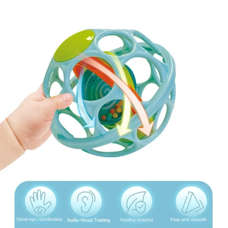Baby Hand Rattle Soft Ball Toy - Kids Education Bell ulasan dan harga