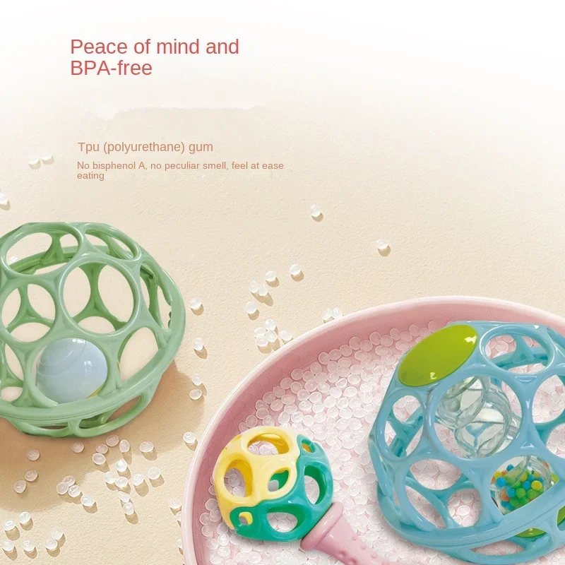 Baby Hand Rattle Soft Ball Toy - Kids Education Bell ulasan dan harga