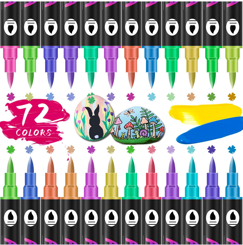 Acrylic Paint Markers Dual Tip - Kids Education Tips ulasan dan harga