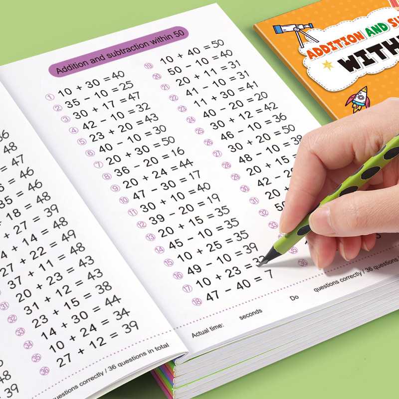 64 Pages Arithmetic Math Exerc - Kids Education Laptop ulasan dan harga