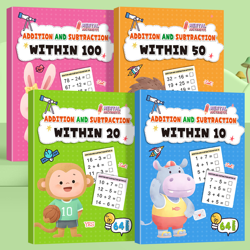 64 Pages Arithmetic Math Exerc - Kids Education Laptop ulasan dan harga