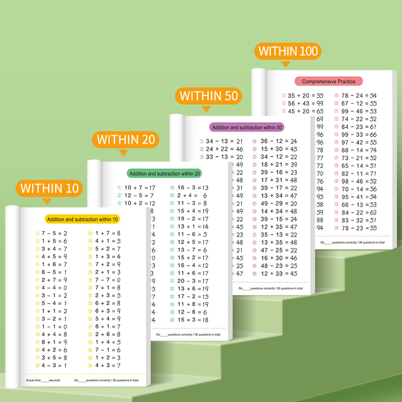 64 Pages Arithmetic Math Exerc - Kids Education Laptop ulasan dan harga