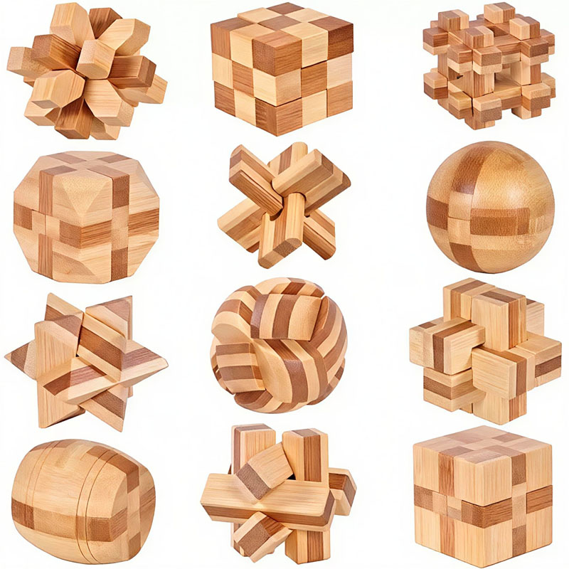 NEW 4.5CM Lu Ban Lock Puzzle B - Brain Teaser Cube ulasan dan harga
