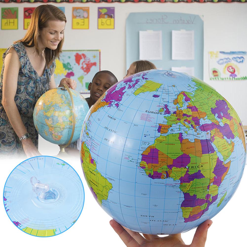 12/16Inch Inflate Globe Beach  - Educational Globe For Kids ulasan dan harga