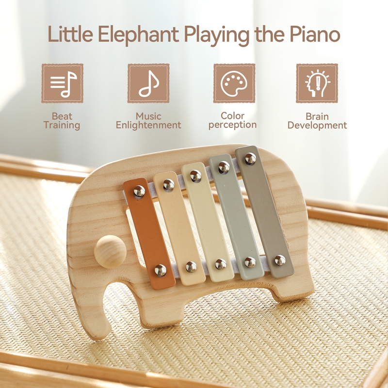 Montessori Wooden 5 Tones Mult - Kids Education Bell ulasan dan harga