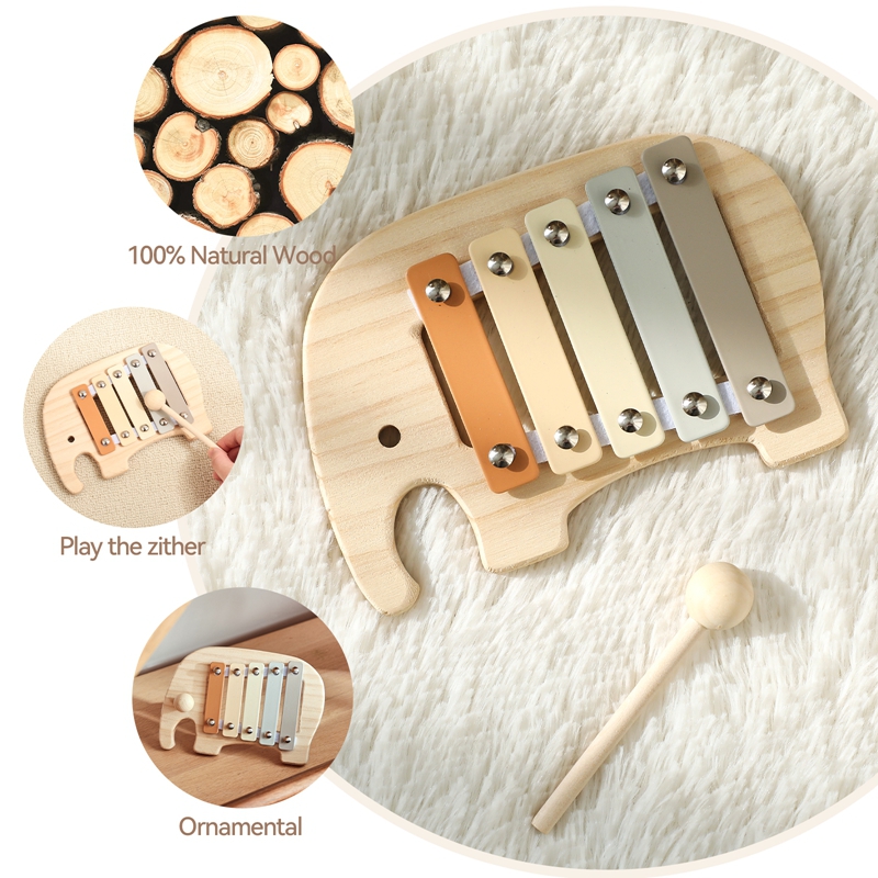 Montessori Wooden 5 Tones Mult - Kids Education Bell ulasan dan harga