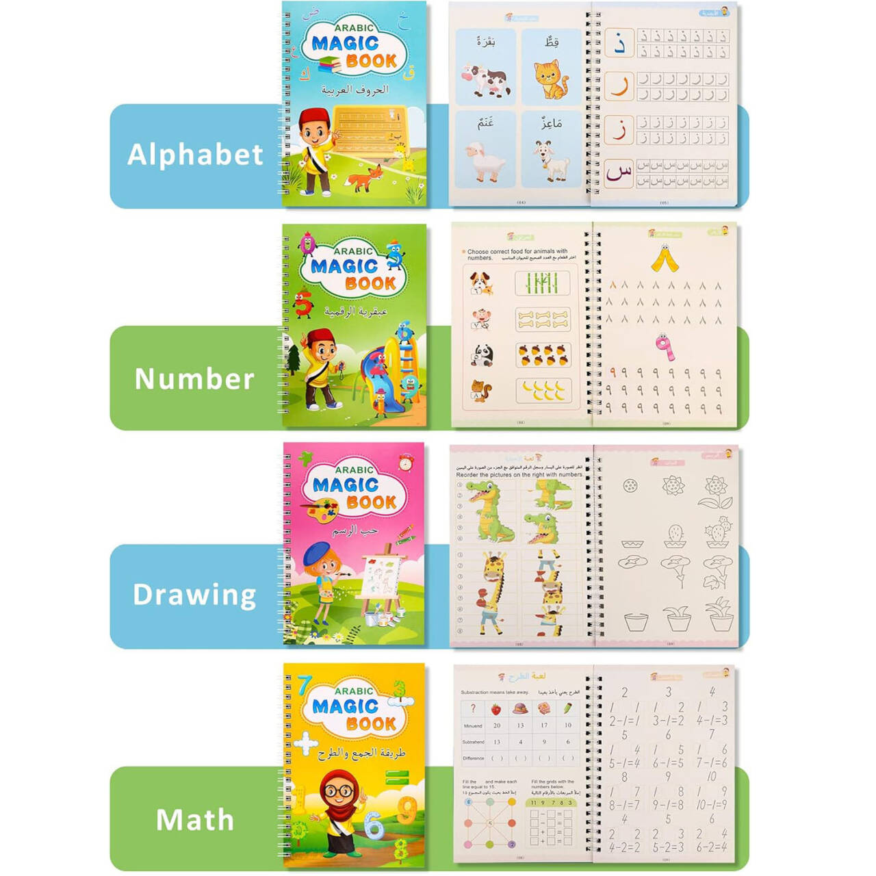Arabic Alphabet Copybook Calli - Kids Education Laptop ulasan dan harga
