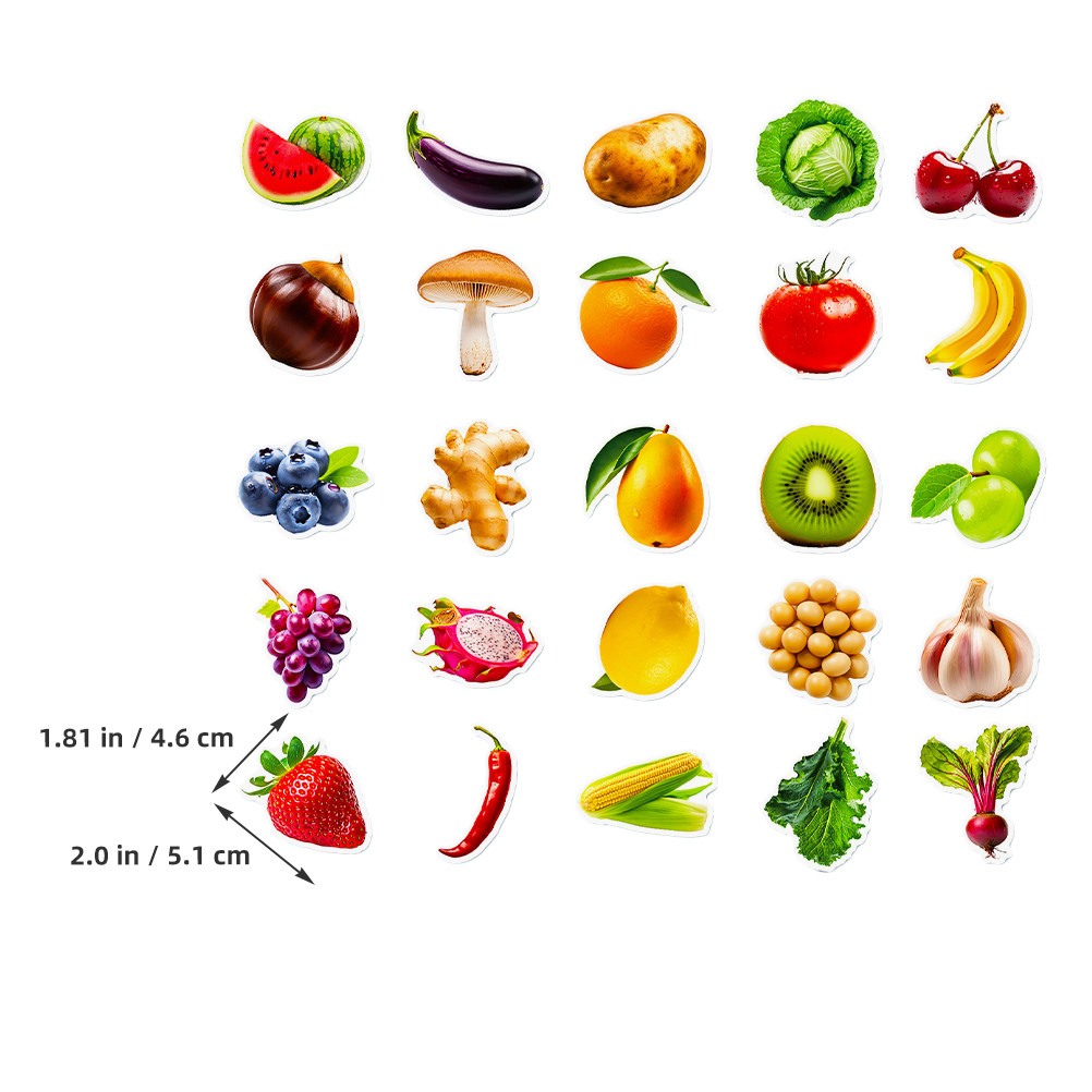 50 Sheets Fruits Vegetables Le - Kids Education Laptop ulasan dan harga