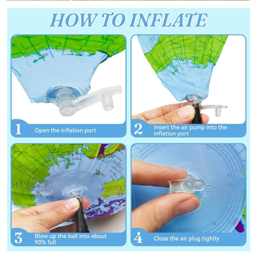 30cm Inflate Globe Beach Ball  - Educational Globe For Kids ulasan dan harga