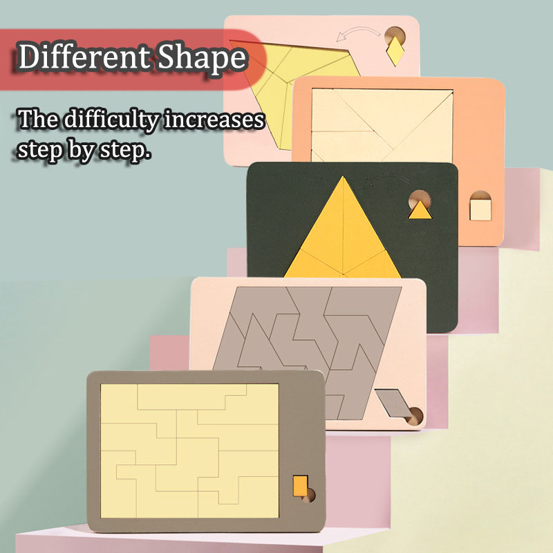 Wooden Geometric Puzzles Chall - Brain Teaser Cube ulasan dan harga