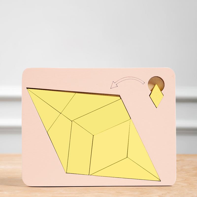 Wooden Geometric Puzzles Chall - Brain Teaser Cube ulasan dan harga