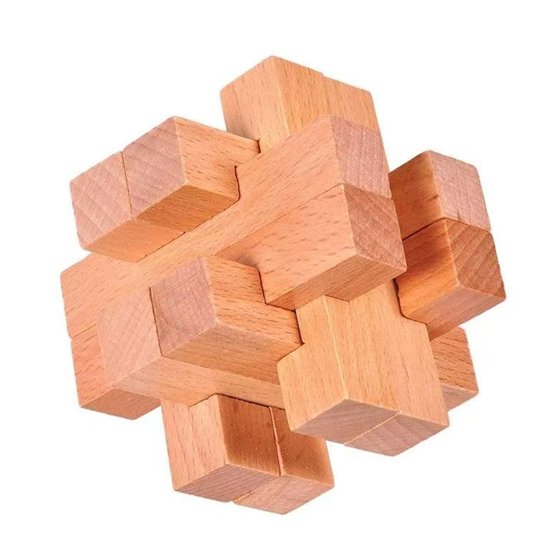 Wooden Brain Teaser for Adults - Brain Teaser Cube ulasan dan harga