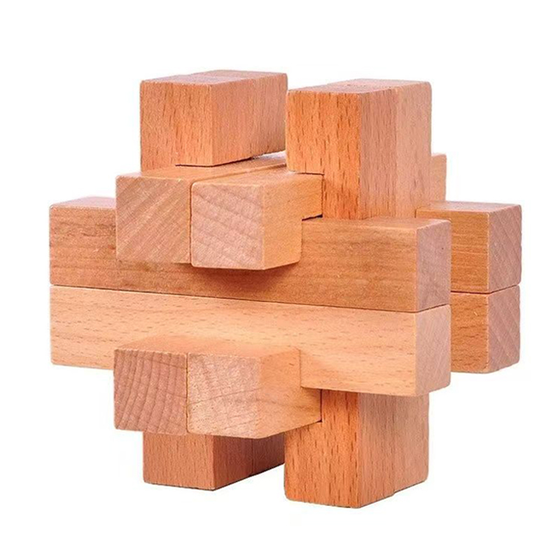 Wooden Brain Teaser for Adults - Brain Teaser Cube ulasan dan harga