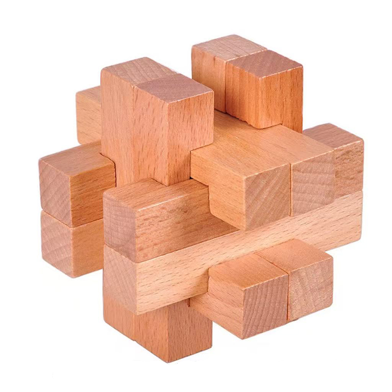 Wooden Brain Teaser for Adults - Brain Teaser Cube ulasan dan harga