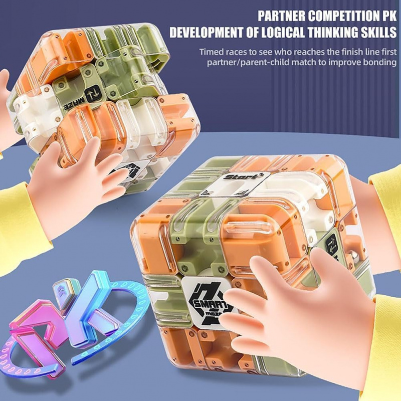 1-10PCS 3D Maze Puzzle Cube Br - Brain Teaser Cube ulasan dan harga