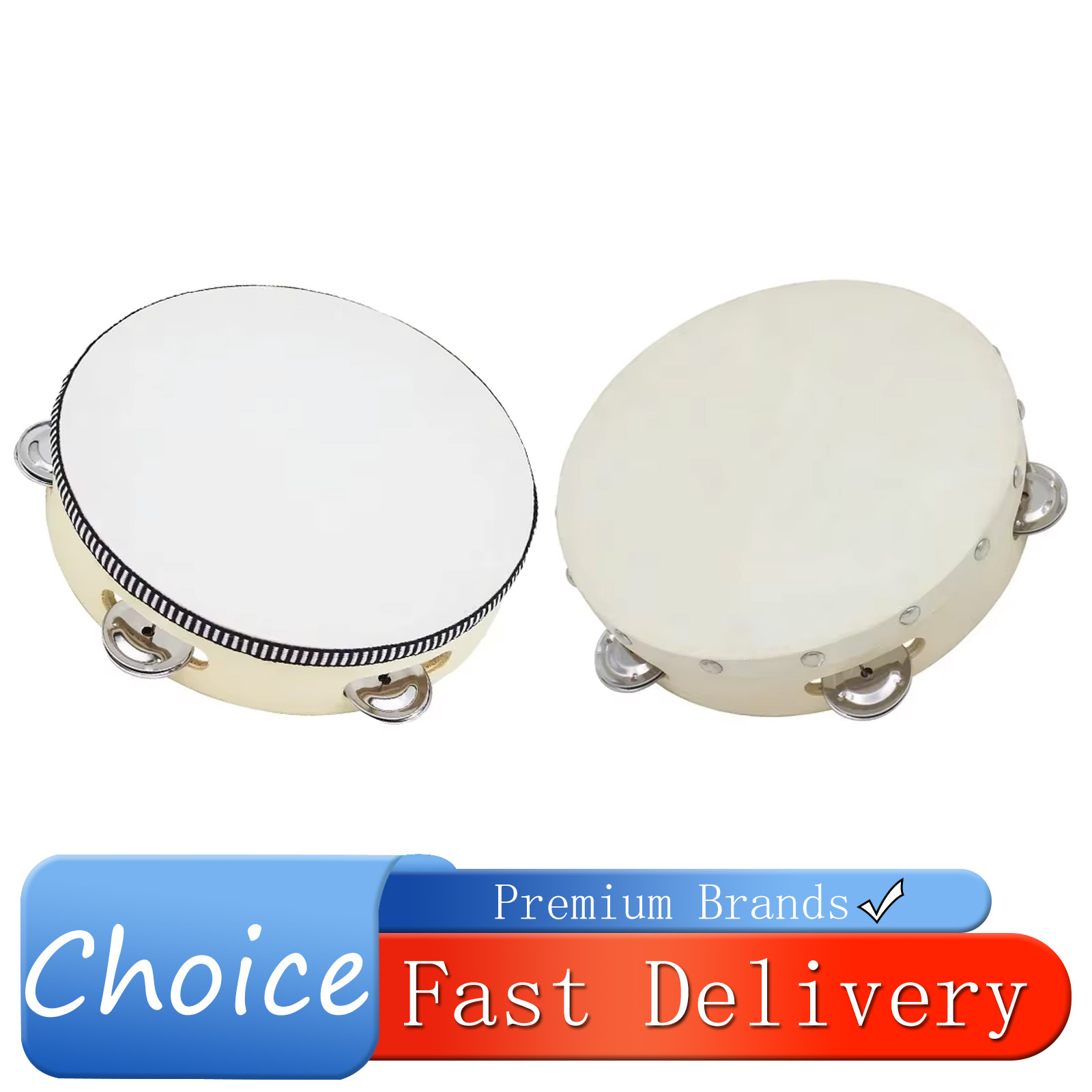 8-inch Tambourine Drum Hand-Op - Kids Education Bell ulasan dan harga