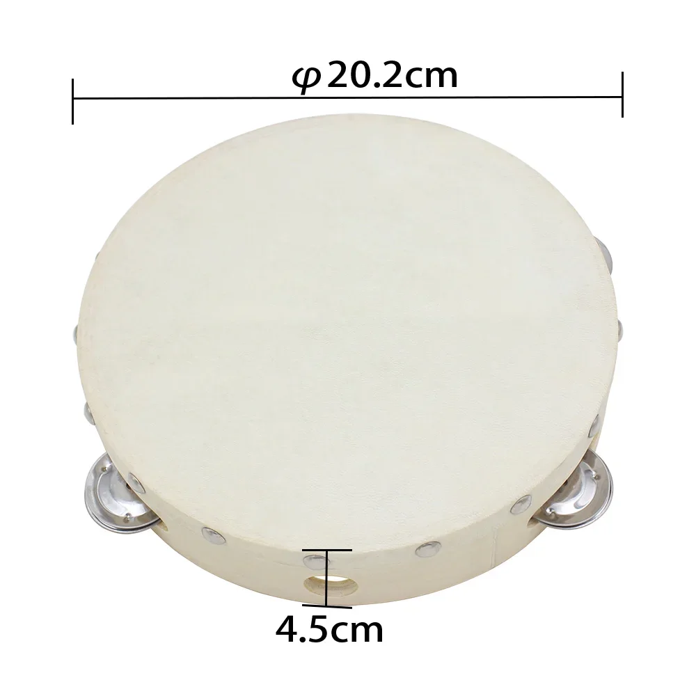 8-inch Tambourine Drum Hand-Op - Kids Education Bell ulasan dan harga